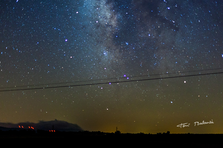 Landete Cuenca cielo estrellado Vía Lactea